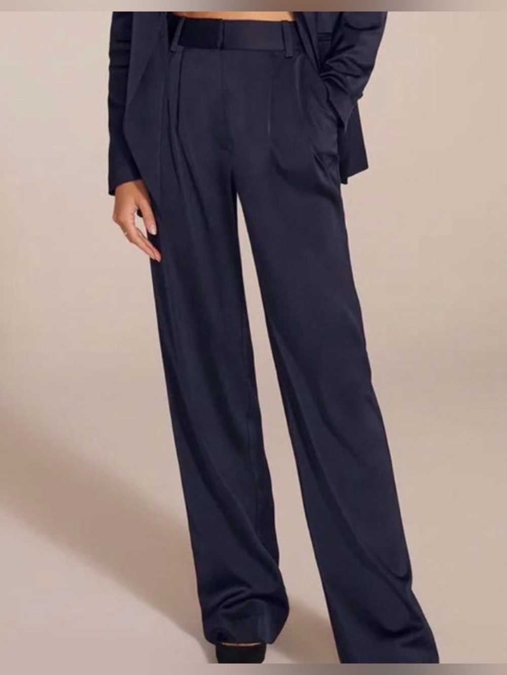 Favorite Daughter the Favorite Pant in Navy Satin High Rise Size 8